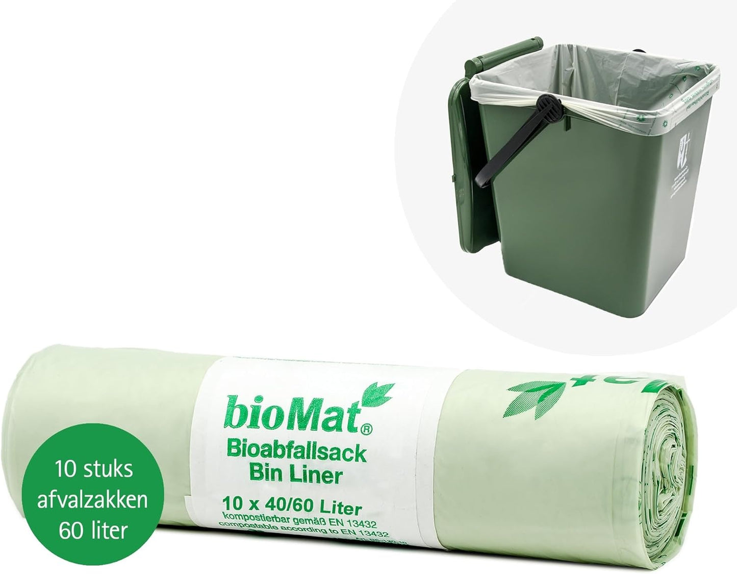 Biomat Vuilniszak composteerbaar 40/60 liter