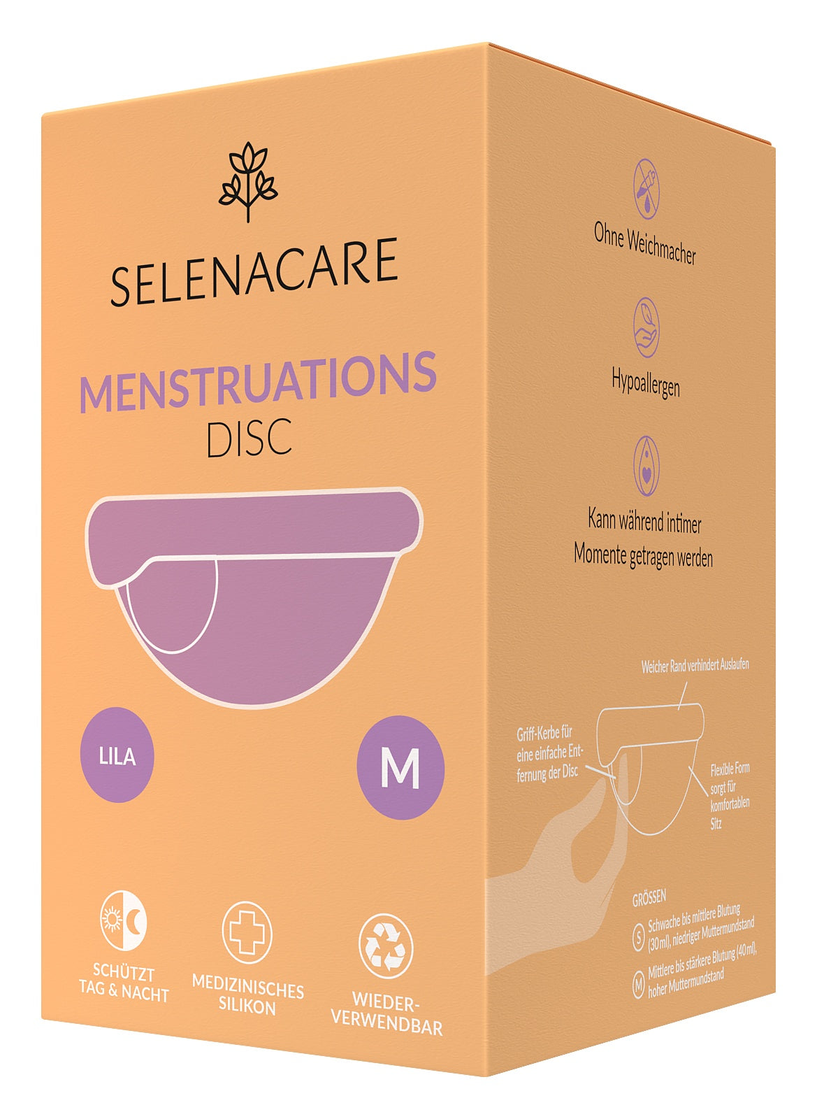Selenacare Menstruatie cup  lila maat m